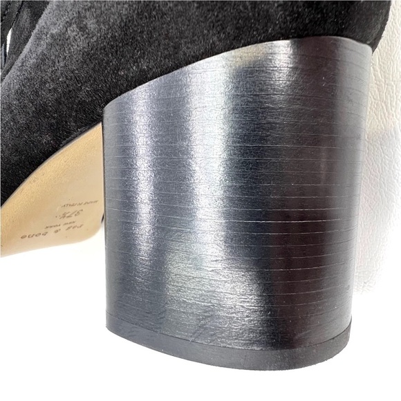 Rag & Bone Dalia II Bootie Size 37.5 - 7.5 Black Suede Ankle Boot Tie Stud New - Picture 6 of 14